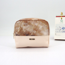 Ladies Fashion Portable Waterproof Travel Toiletry Bag Custom Marble PU Leather Makeup Bag Cosmetic Bag